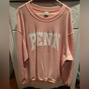 Light Pink Waffle UPenn Crewneck